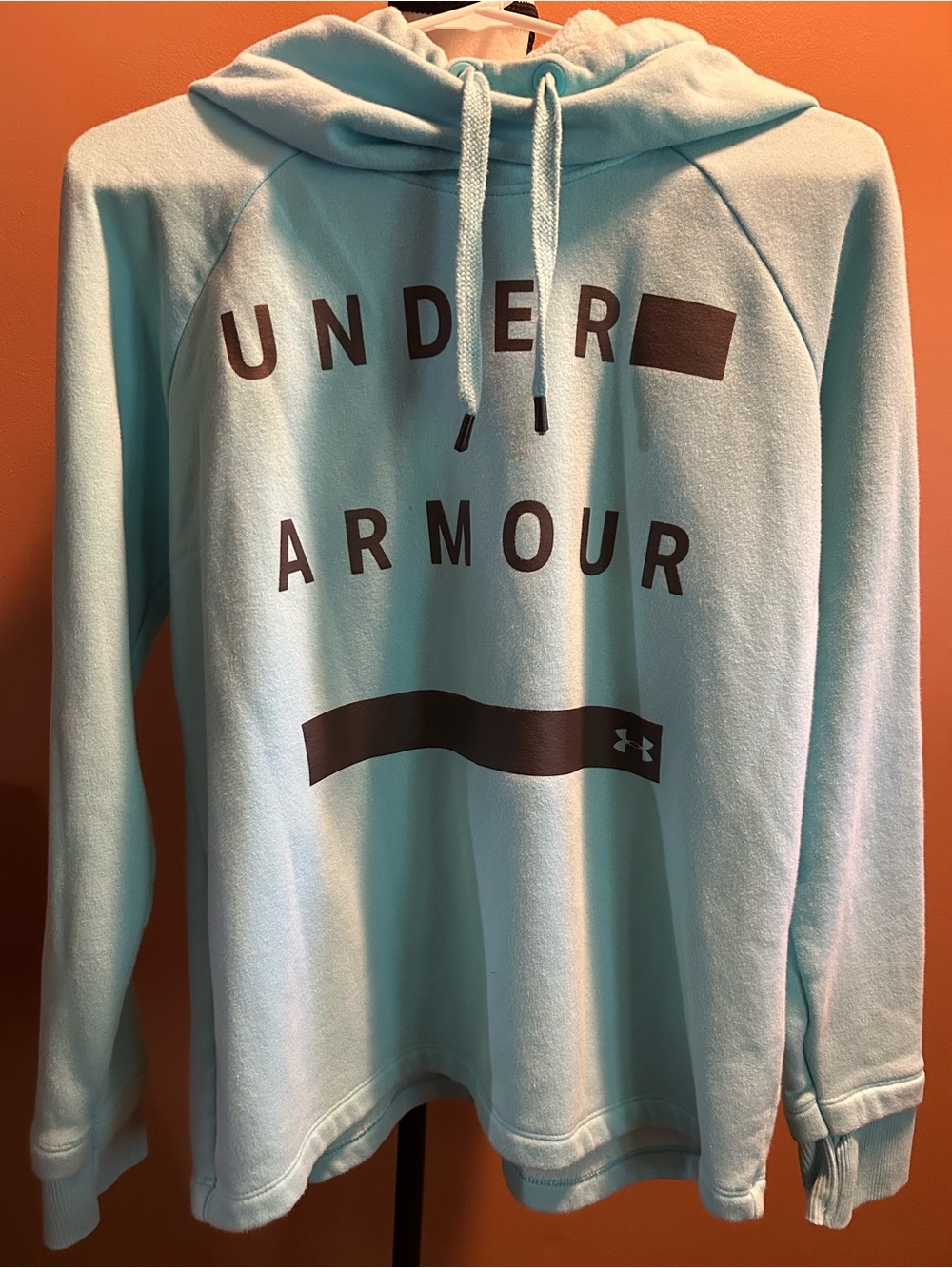 💙 Under Armour Light Aqua Logo Hoodie Size Small 💙